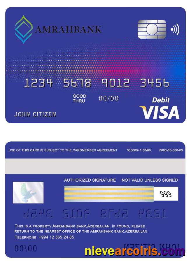 Azerbaijan Amrahbank visa card